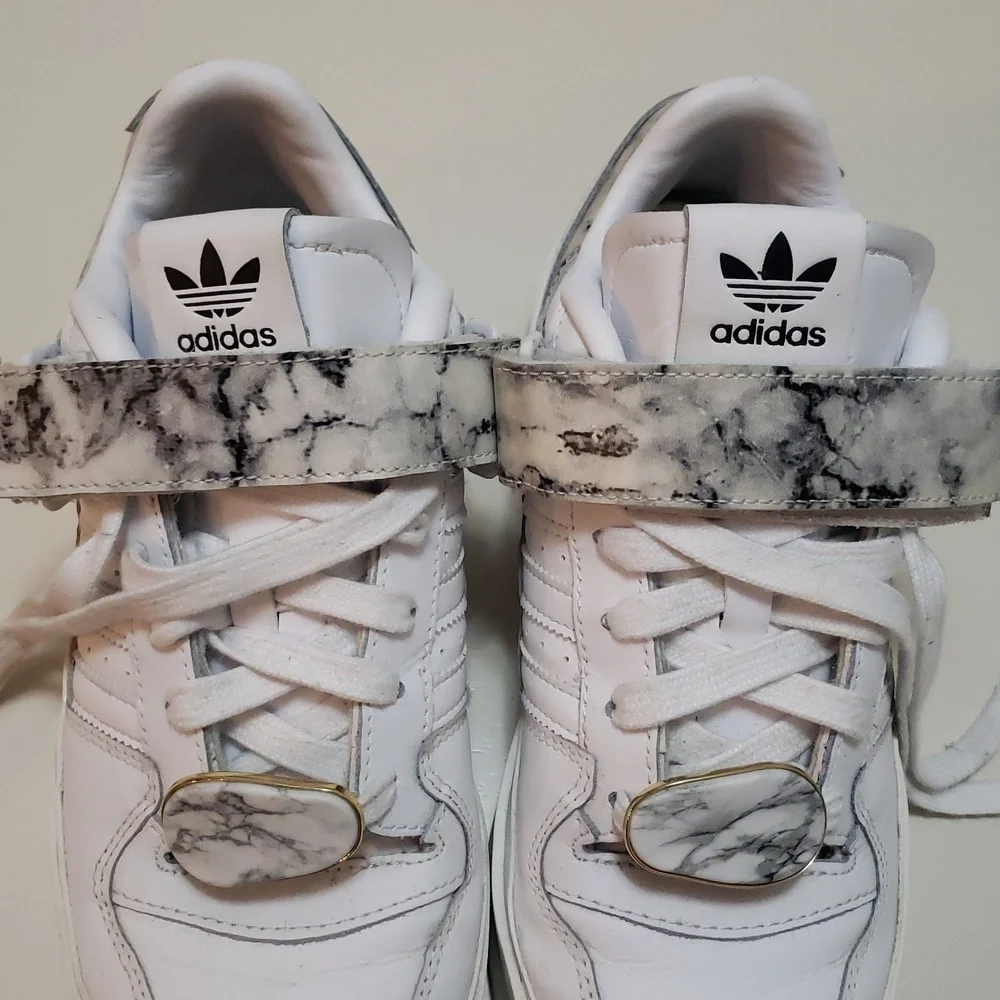 adidas Women's White Marble Platform Sneakers